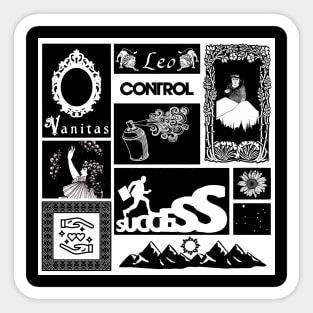 LEO ZODIAC SIGN CHART Sticker